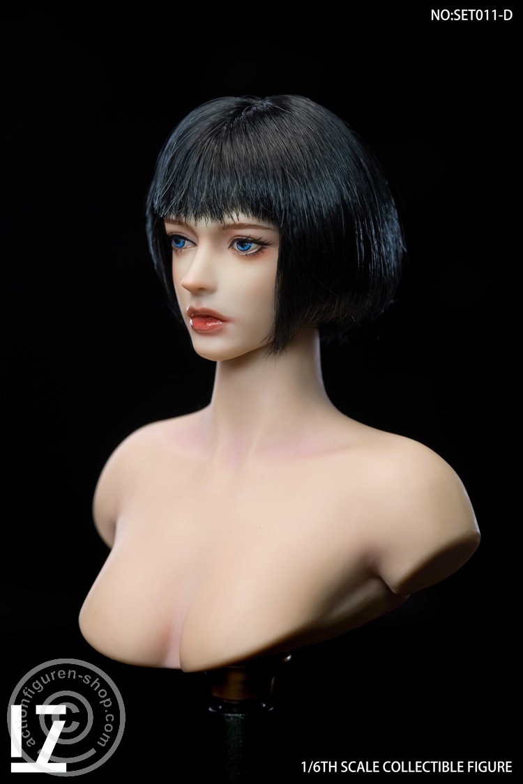 Female Character Head Sculpt - short black hair