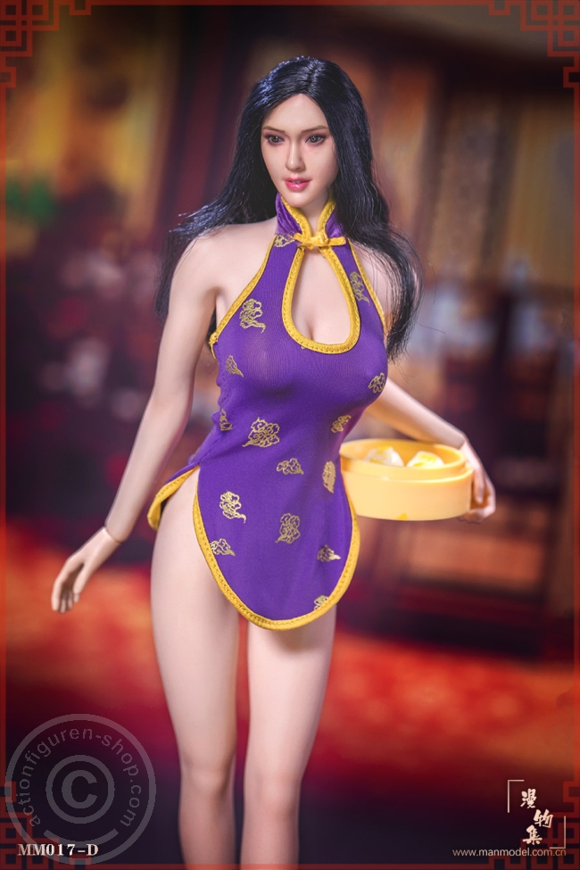 Chinese Restaurant Waitress Short Cheongsam - D