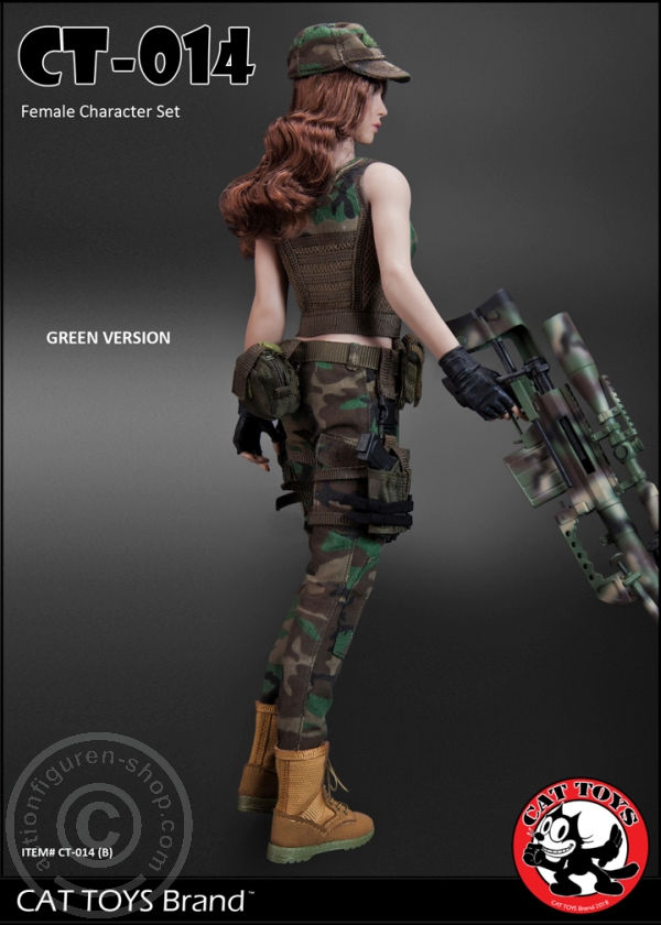 CAT014B-03 Female Military Character Set - Green