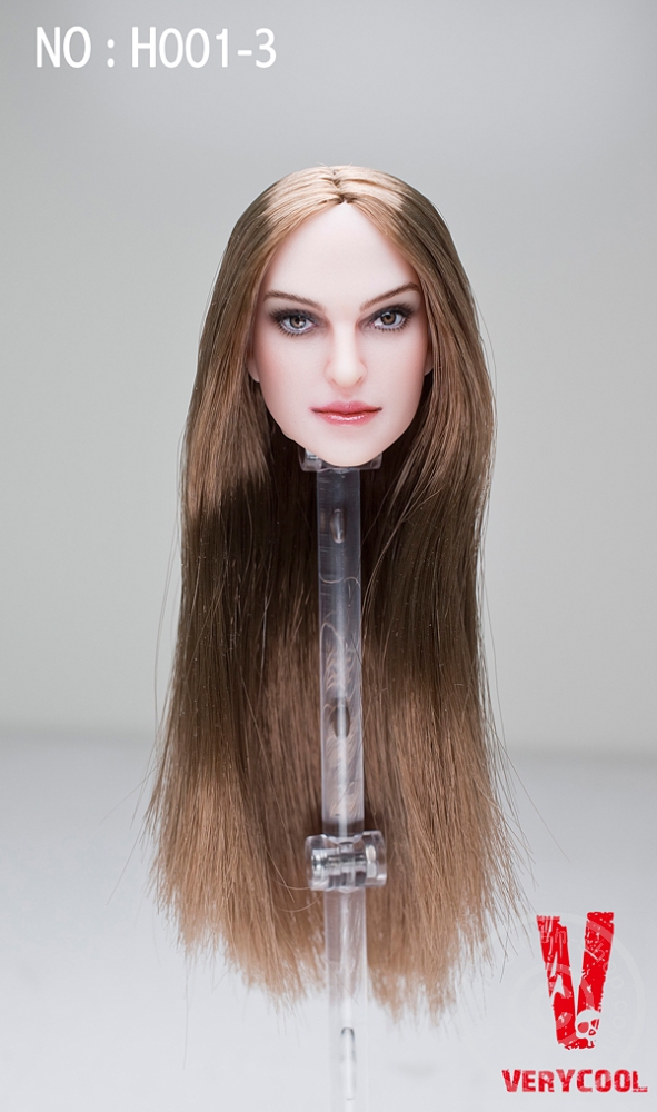 Kopf - glatte braune Haare