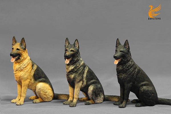 DF001A-02 Schäferhund - dunkel - sitzend