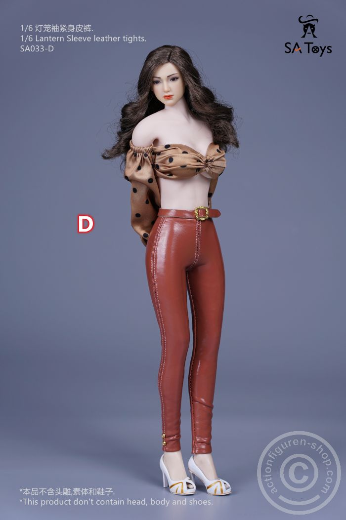 Lantern Sleeve & Leather Tights - D