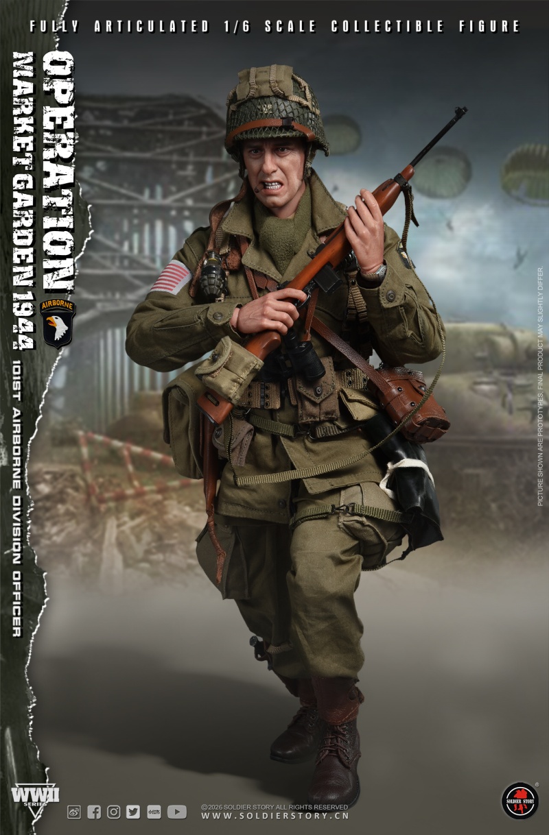 U.S. Army 101st Airborne Division Officer - WWII Operation Market Garden - in 1:6 scale