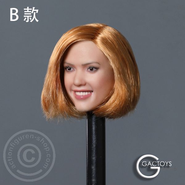 Female Head short blond Hair