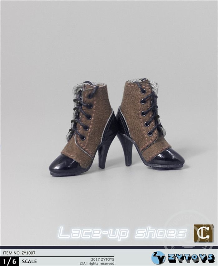 Female Lace-Up Shoes - brown