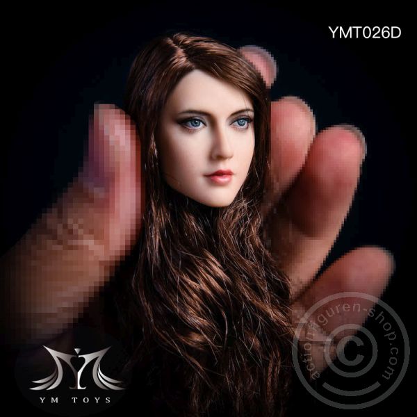 Kopf - braune lange Haare