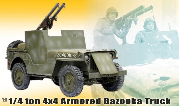 71442-01_p1c8btlU0AQkHhX US Jeep 1/4 ton 4x4 Armored w/ Bazooka Truck