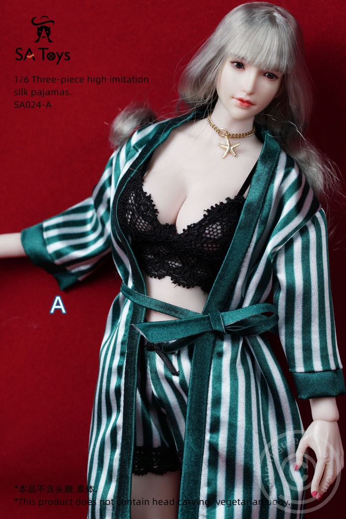 Female Night Pyjama Sleep Set - dark green