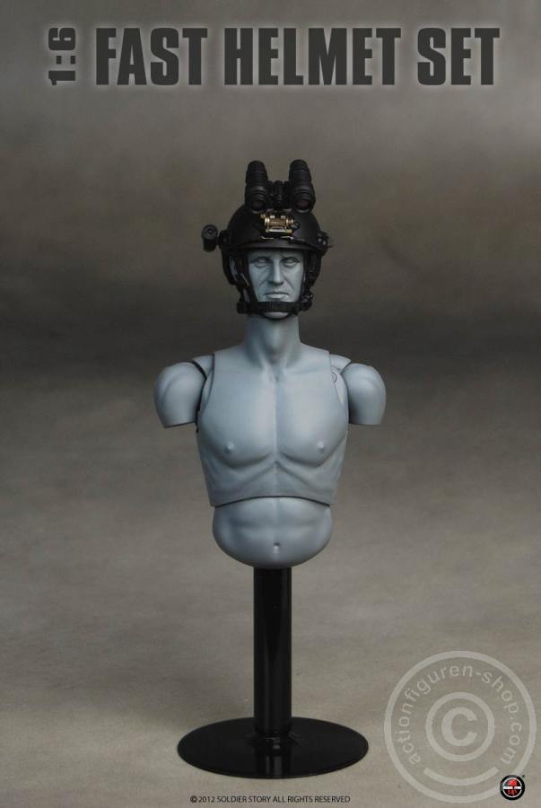 FAST Carbon Helmet w/ Skeleton shroud - Black