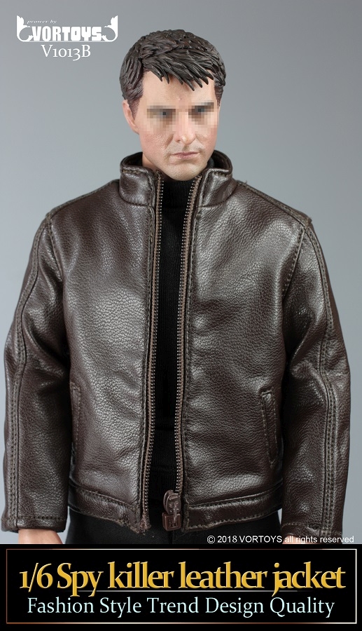 VT1013B-02 Spy Killer Leather Jacket (brown) Set