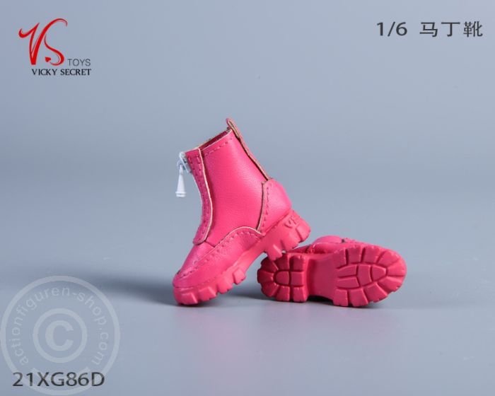 Zipper Martin Boots - Female - pink