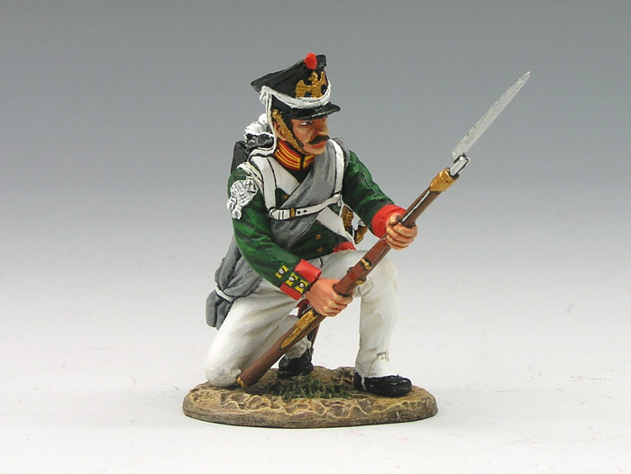 Russian Guards: 'Preobrajenski Regt' Kneeling to Repel