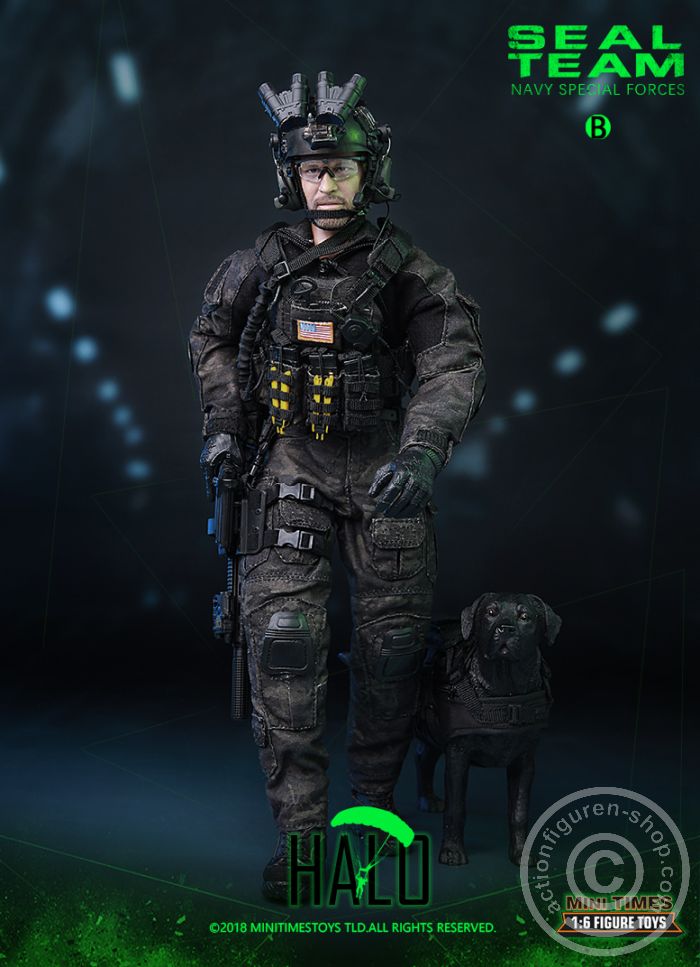 MT-M013-08 SEAL Team - HALO - w/Dog - Navy Special Forces