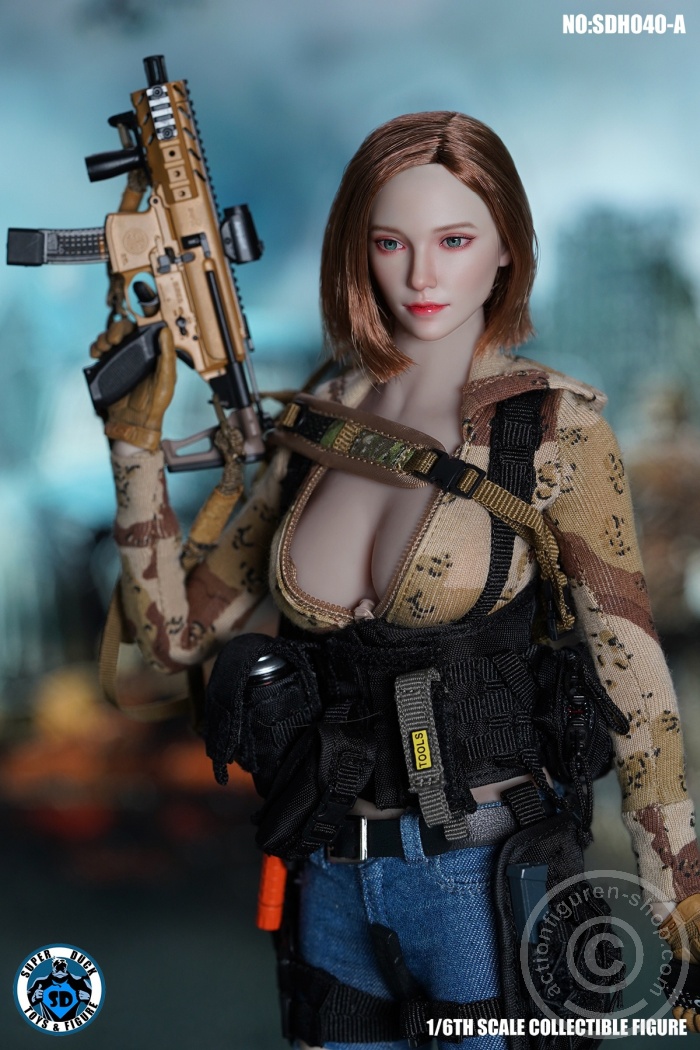 Female Head - short brown Hair