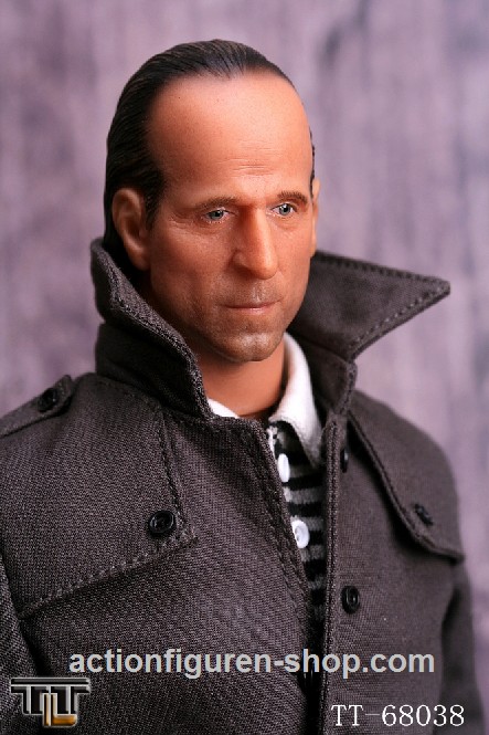 ttl68038-10z Men in Suit - Mafiosi im Trenchcoat - grau
