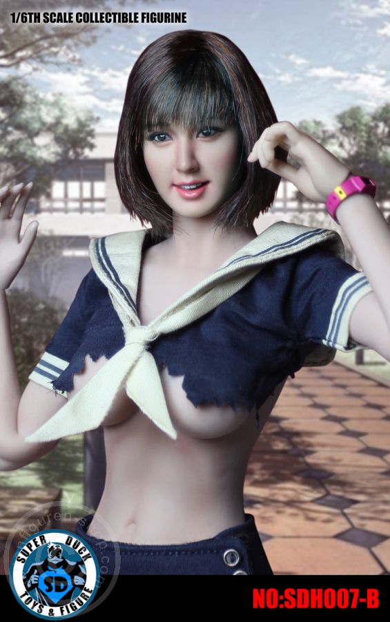 Female Head - black short Hair