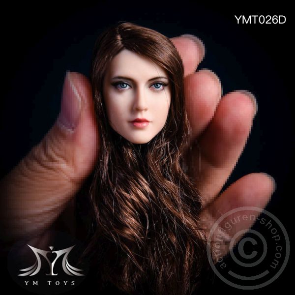 Kopf - braune lange Haare