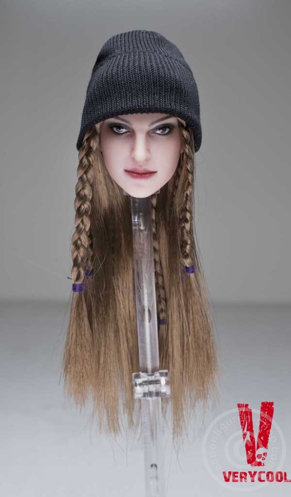 Kopf - glatte blonde Haare