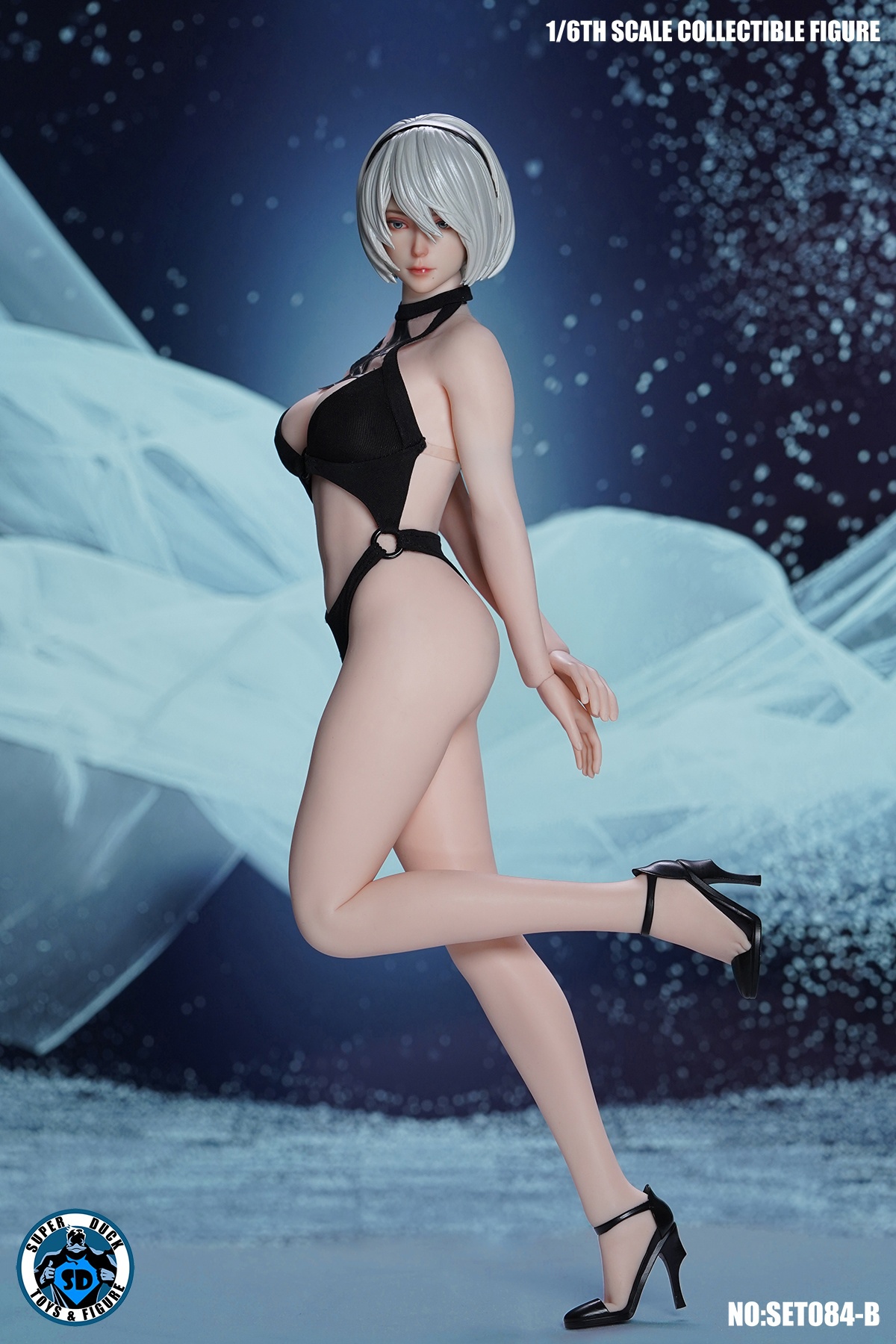 Sexy Robotic Android - Head & Outfit Set - Black Sexy Robotic Android - Head & Outfit Set - Black