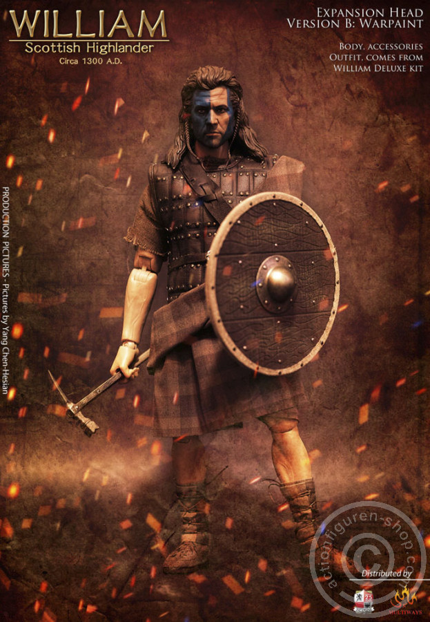 KP010hb-02 William: Sottish Highlander Head - B