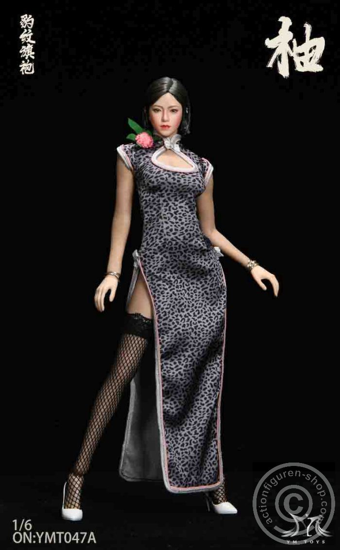 Leopard Print Cheongsam & Female Head Sculpt "Pomelo" - A