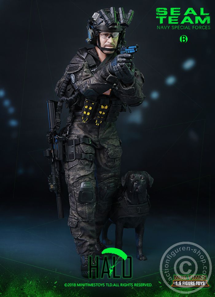 MT-M013-04 SEAL Team - HALO - w/Dog - Navy Special Forces