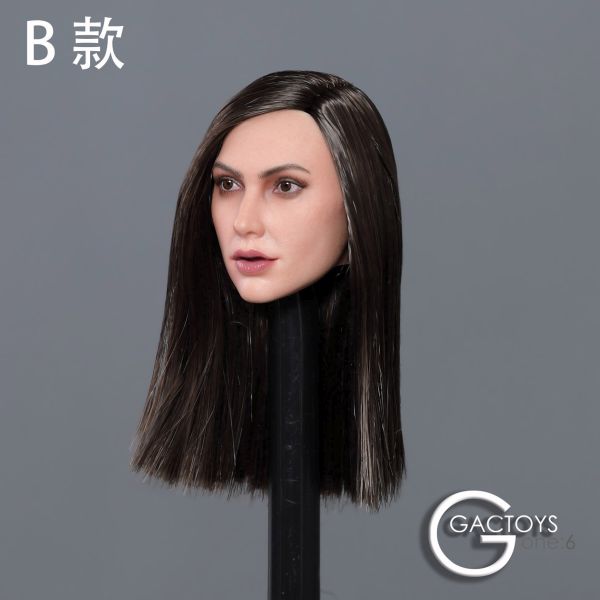 Female Head long straight black Hair