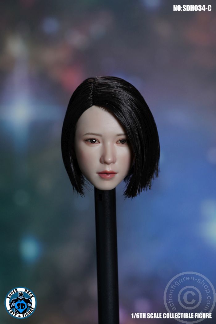 Female Head - short black Hair