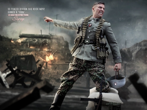 80131-38ps357b24XSPxT Egon - SS-Panzer-Division Das Reich MG42 Gunner