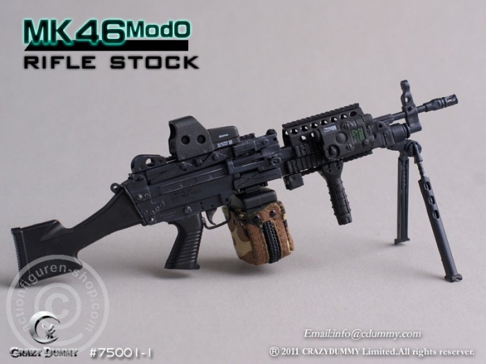 MK46MOD0-rifle stock - black