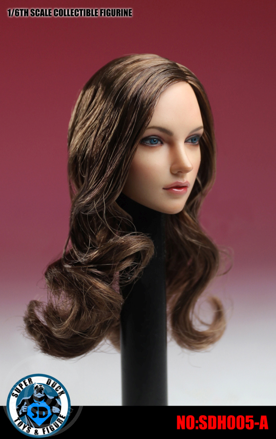 Female Head - brown curly Hair