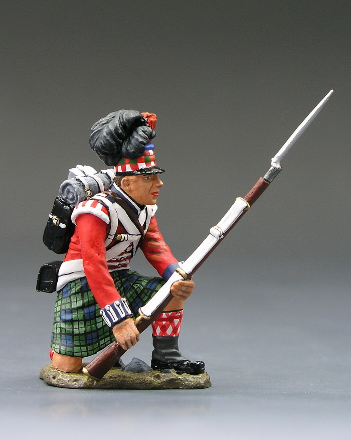 Black Watch Highlander Kneeling to Repel