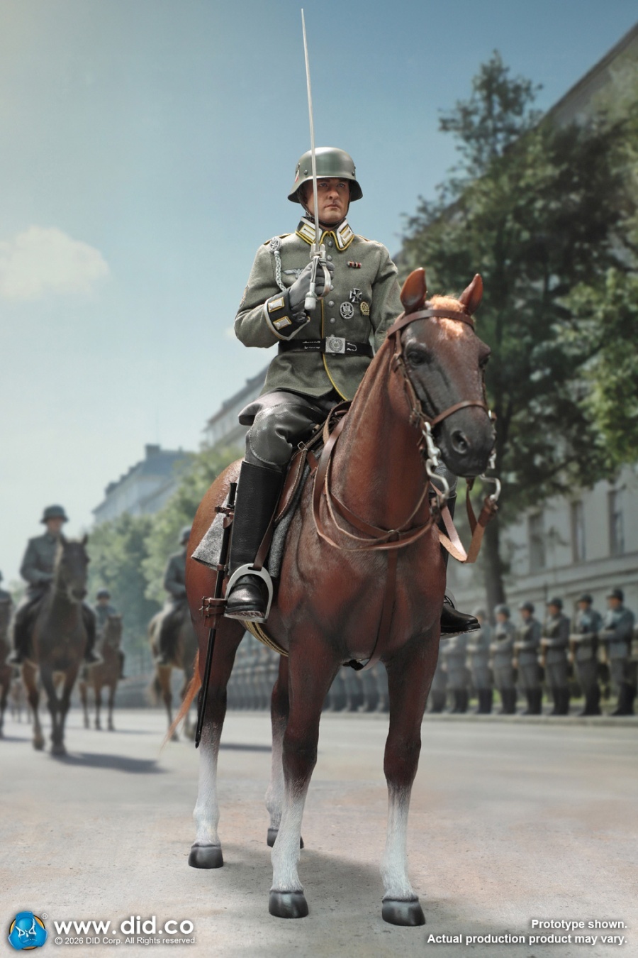 German WWII Brown War Horse (Standing) - in 1/6 scale