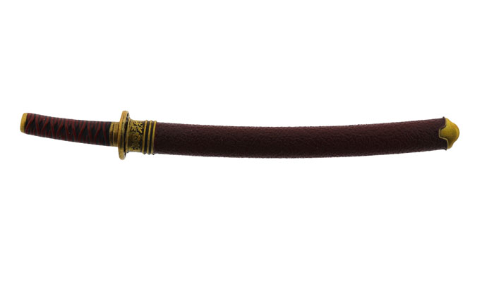 Wakizashi mit Scheide (Metall-Klinge)