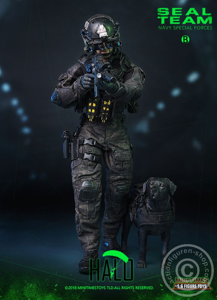 MT-M013-03 SEAL Team - HALO - w/Dog - Navy Special Forces