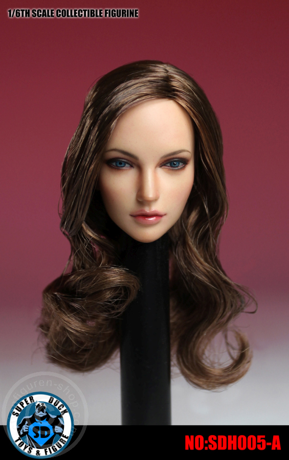 Female Head - brown curly Hair