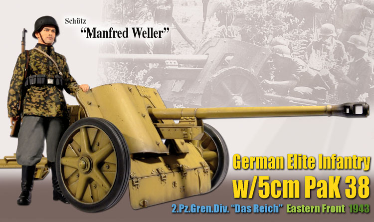 Manfred Weller mit 5cm PaK 38