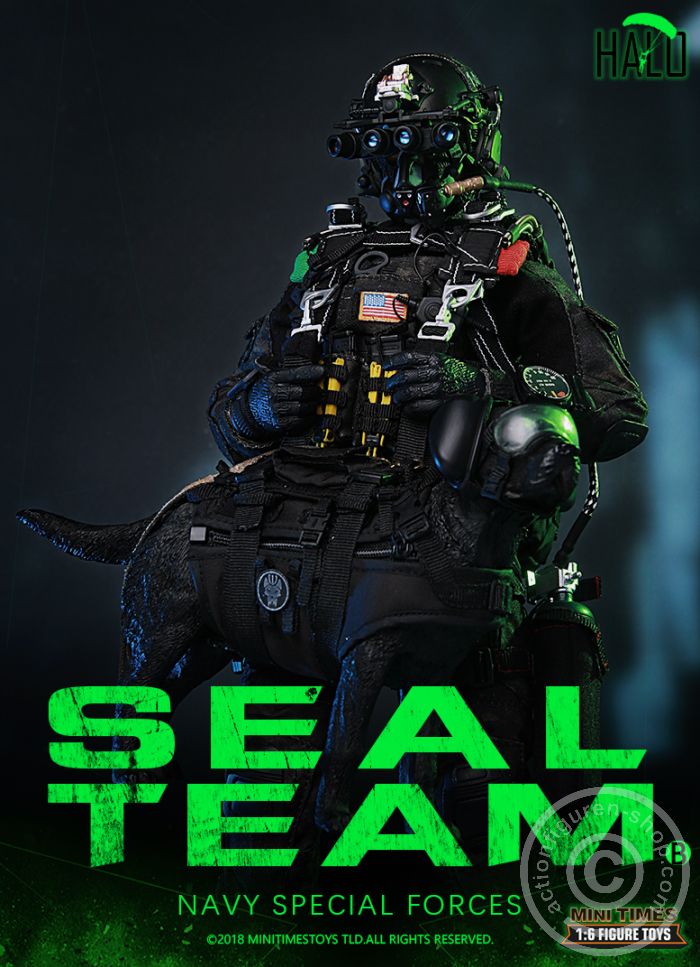 MT-M013-15 SEAL Team - HALO - w/Dog - Navy Special Forces