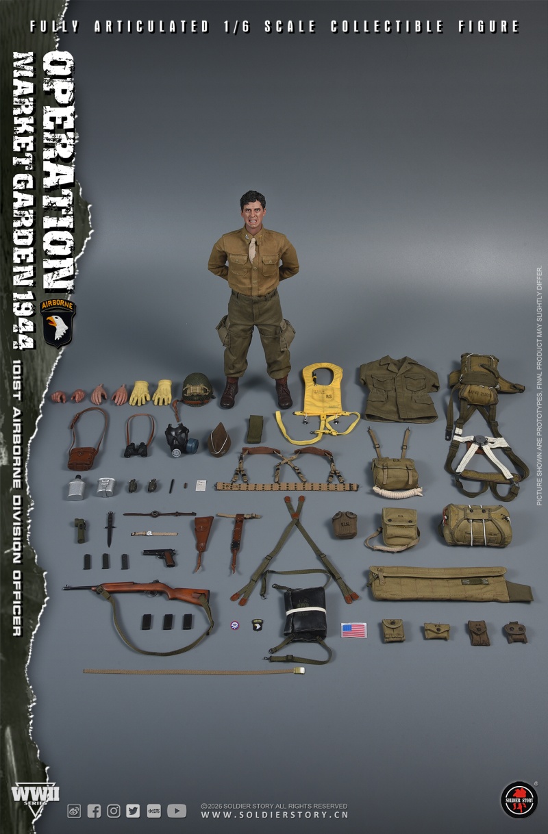 U.S. Army 101st Airborne Division Officer - WWII Operation Market Garden - in 1:6 scale