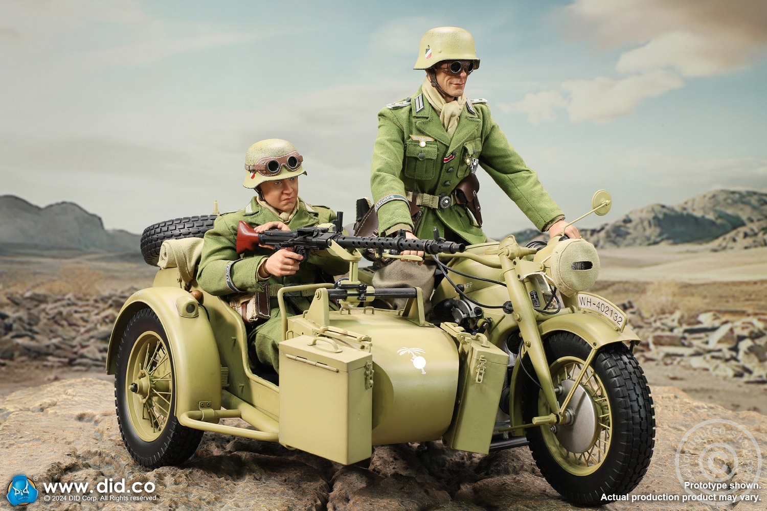 German Zündapp KS 750 Motorcycle with sidecar (Sand) - in 1/6 scale