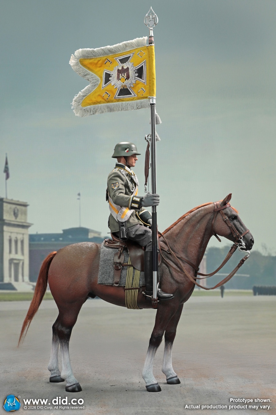 German WWII Brown War Horse (Standing) - in 1/6 scale