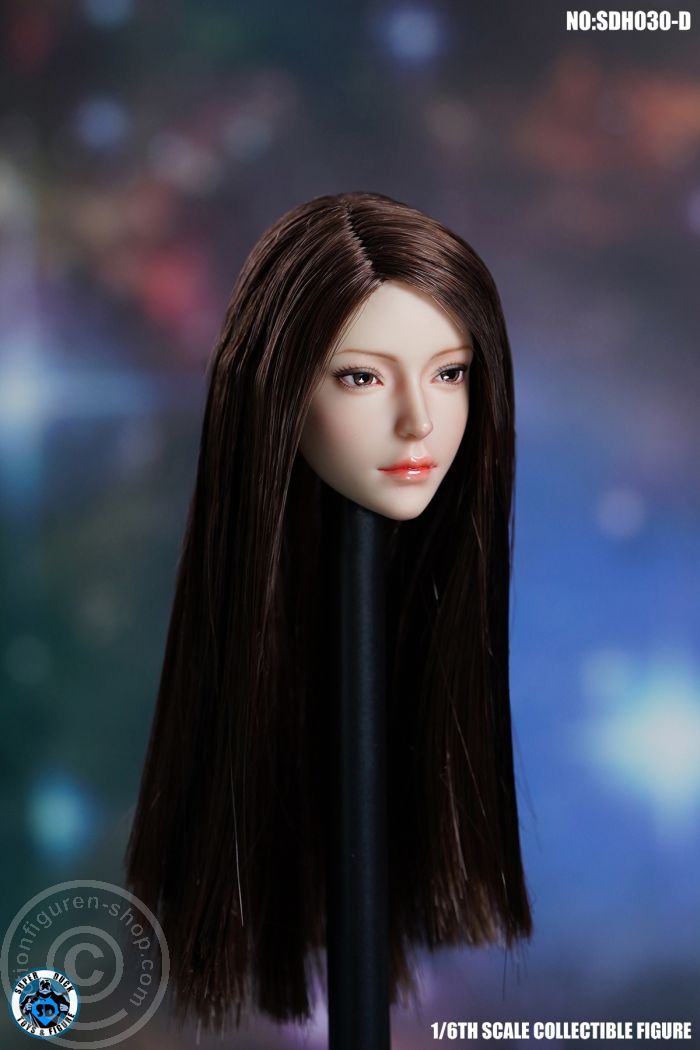 Female Head - long brown Hair