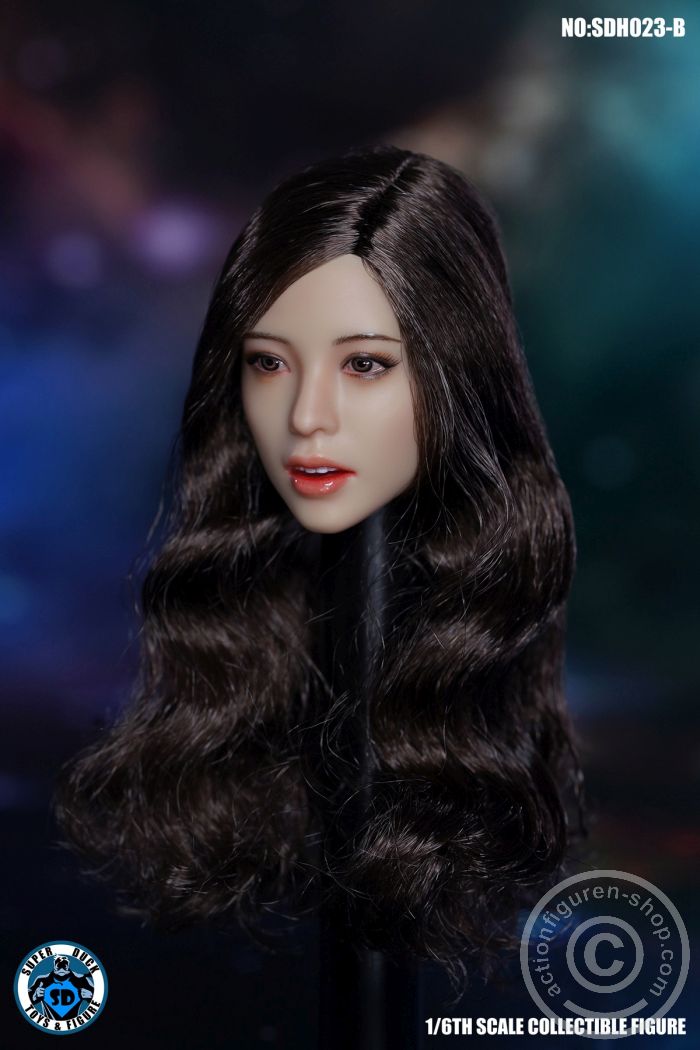 Female Head - black curly Hair