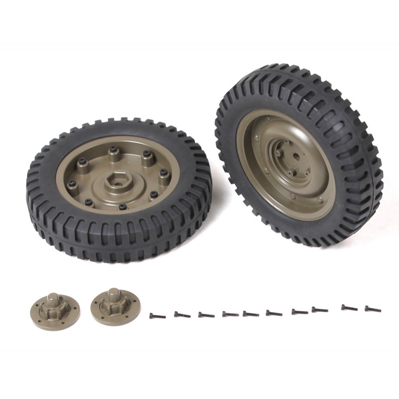 Wheel Set - (Front) for Willys Jeep - 1/6 scale