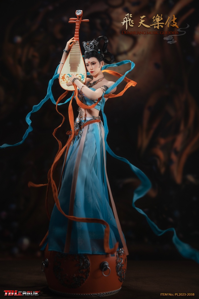 Dunhuang Music Goddess - Blue
