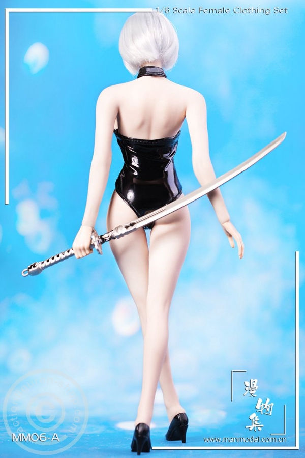 Female One Piece Swimsuit Set - schwarz