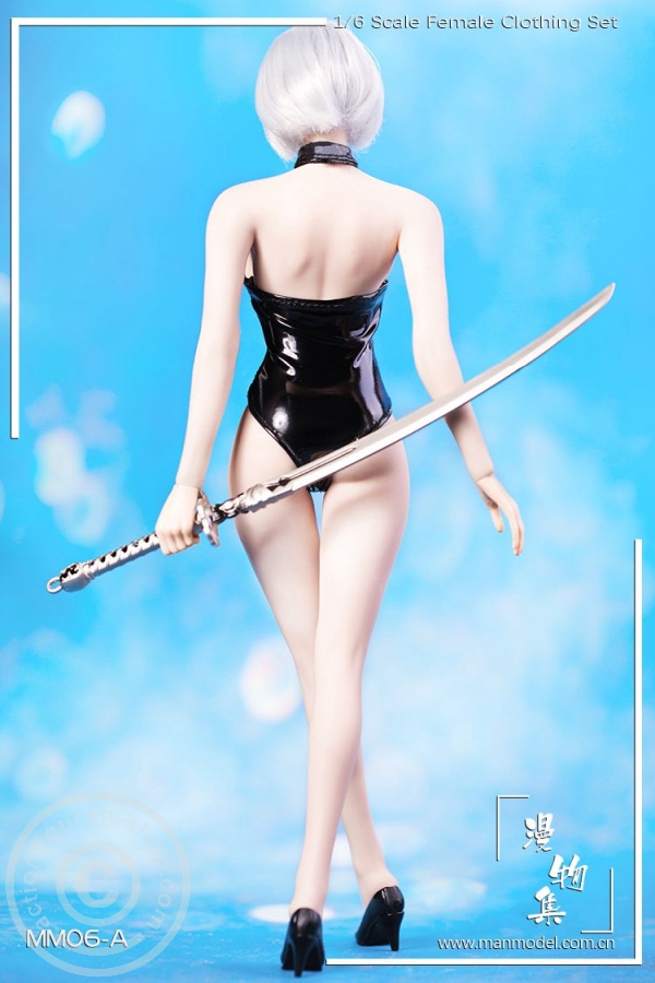 MaM06A-02 Female One Piece Swimsuit Set - schwarz