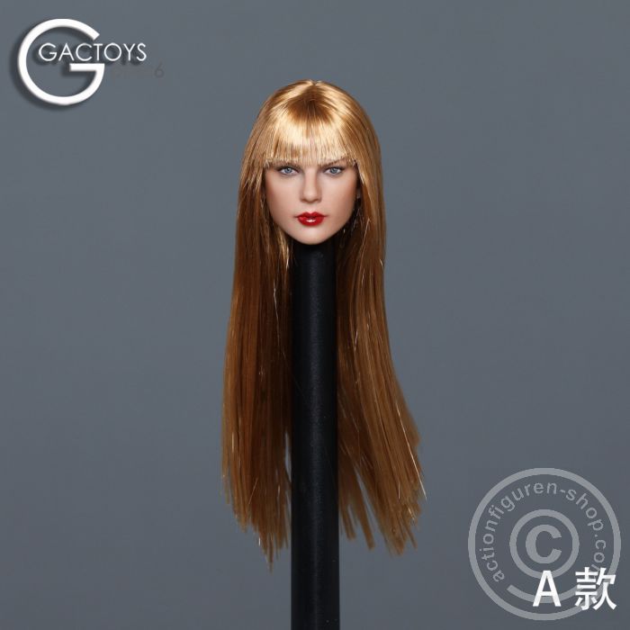 Female Head long gold-blond Hair