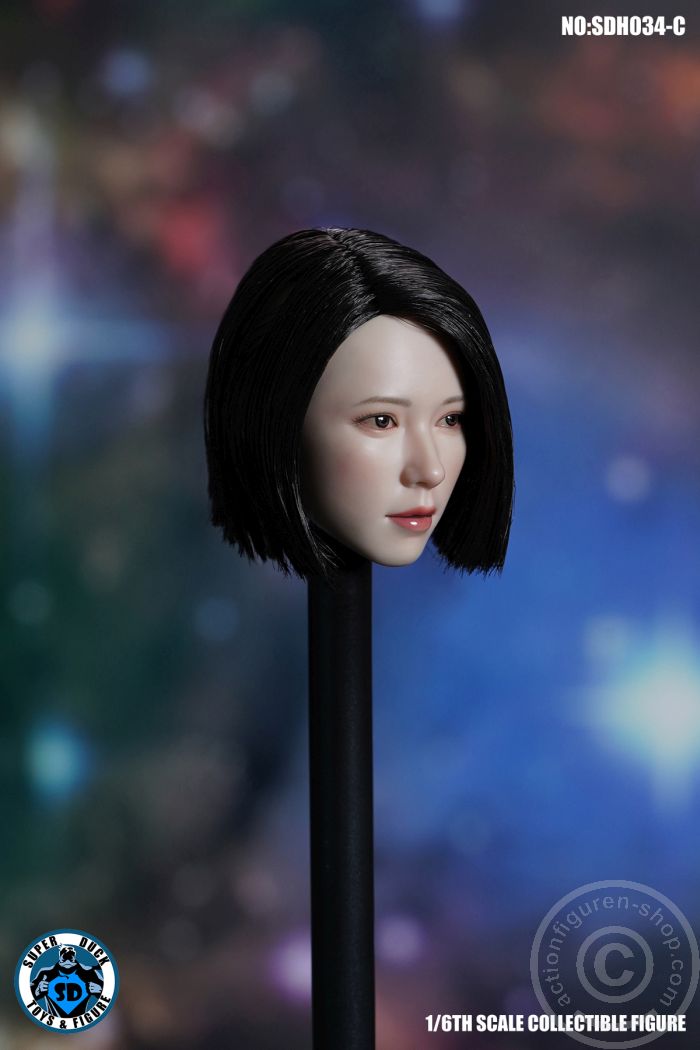 Female Head - short black Hair