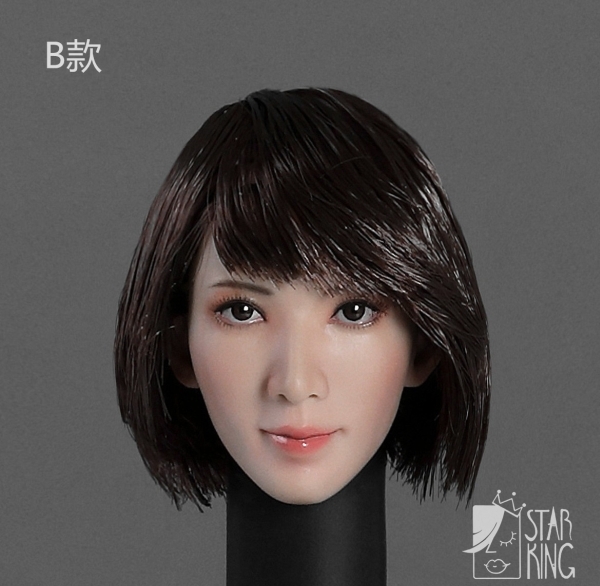 Female Head short black Hair